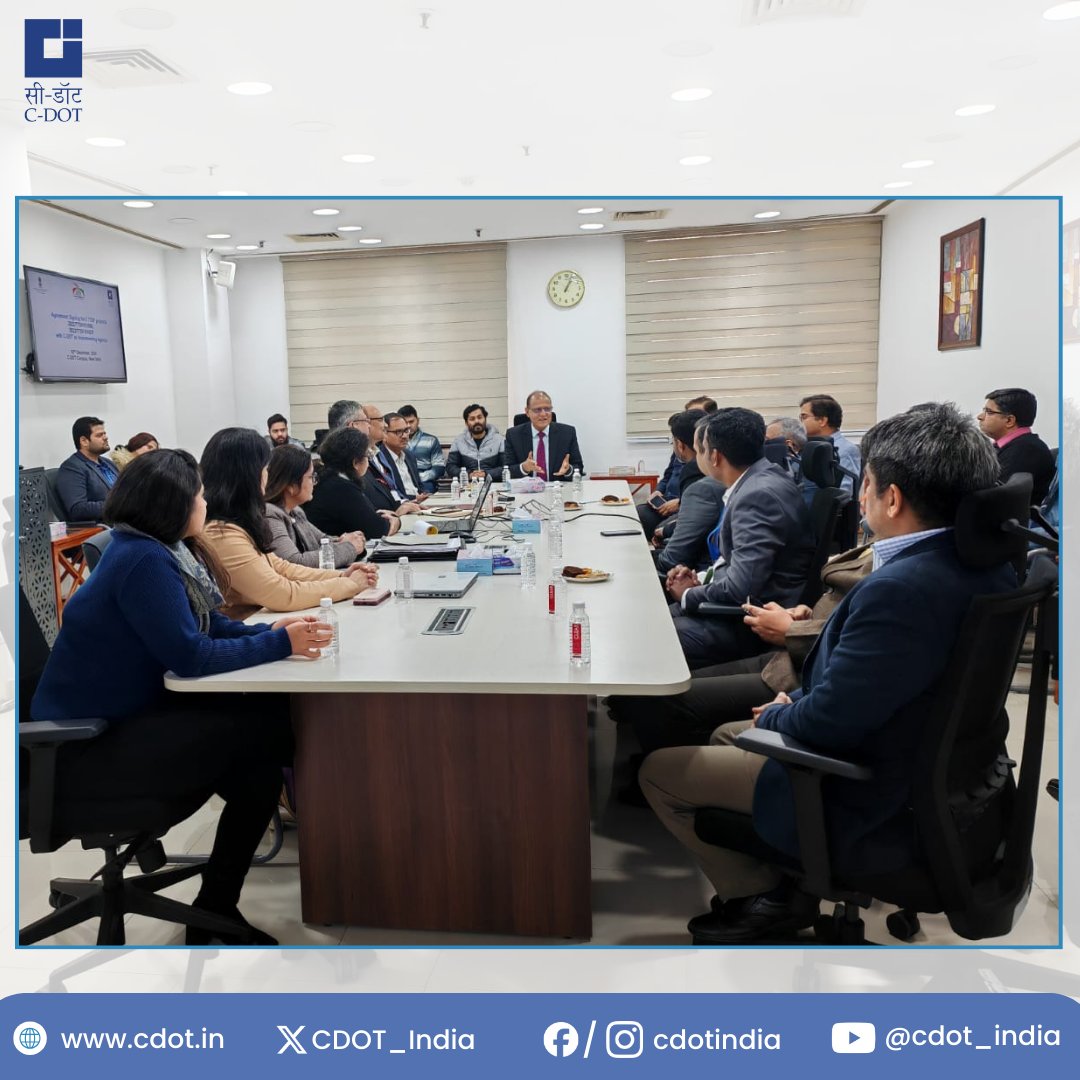 CDOT_India's tweet photo. A landmark collaboration for India's #5G evolution!
@CDOT_India & @AmantyaTech have partnered under the Telecom Technology Development Fund (#TTDF) scheme by @USOF_India, @DoT_India to develop a Carrier-grade 5G Standalone (SA) Core compliant with 3GPP standards.
This 'Made in India' #5G SA Core will empower public carriers & enterprises with cutting-edge features such as network slicing, URLLC, mMTC, VoNR, & advanced security.
Designed for large-scale deployments, it offers cloud-agnostic flexibility across platforms like #Kubernetes, #OpenStack & #OpenShift.
Aligned with the vision of #AtmanirbharBharat, this project will bridge the digital divide, extend high-speed connectivity to rural areas, & position India as a global telecom hub. A true leap forward for #MakeInIndia & #TelecomInnovation!
Know More: https://t.co/c7ettSWUDJ
@pib_comm @DoT_India @JM_Scindia @PemmasaniOnX @neerajmittalias @rkupadhyay
#DigitalIndia #5GIndia #RuralConnectivity