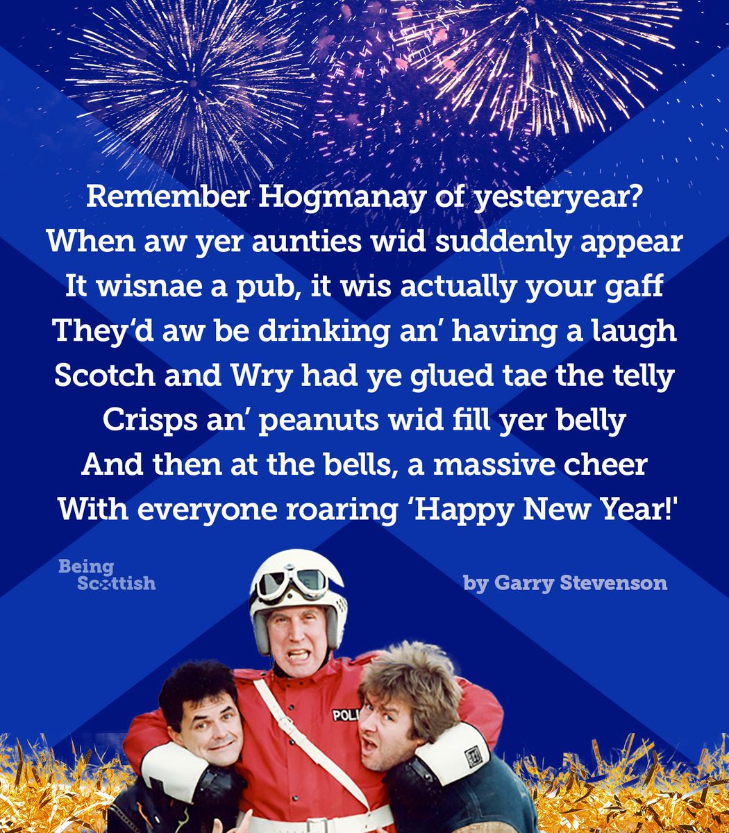 Happy Hogmanay - have a great night 🏴󠁧󠁢󠁳󠁣󠁴󠁿🥳 Whit yies up tae?
