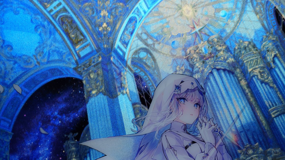 藤ちょこ先生の「奏鳴の宙」のミラーアクリルボード、袋から出して撮っ