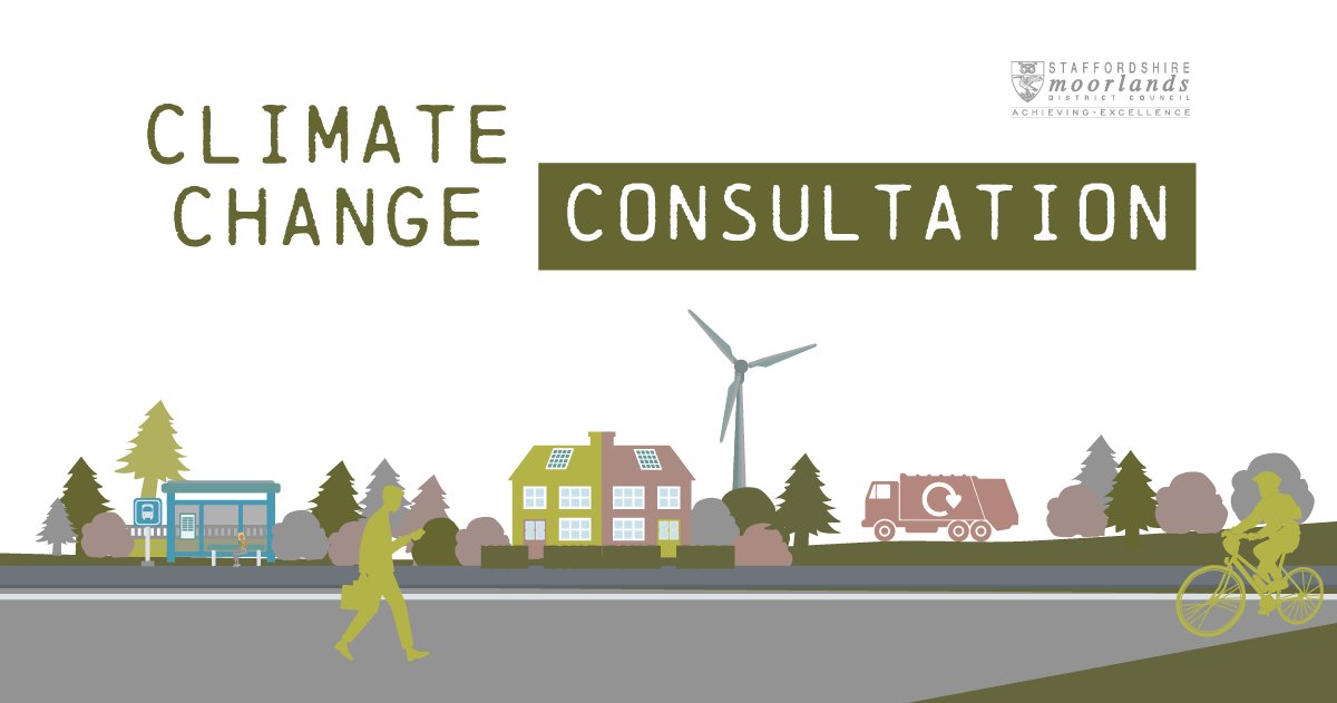 Get involved!

We're asking residents and businesses to help shape our future priorities on our Climate Change work.

The Climate Change consultation will close on 19 January 2025.
Find out more and complete the short survey online at staffsmoorlands.gov.uk/Climate-Change…