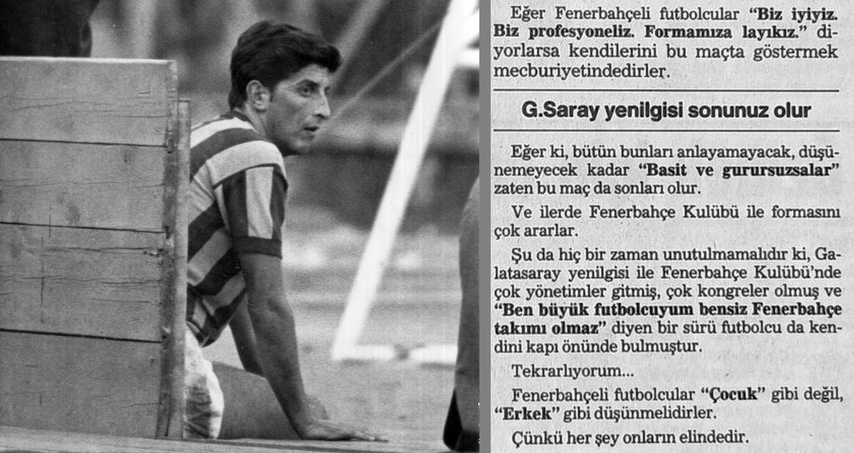 FBTarihiOrg's tweet photo. "Sinyor" Can Bartu'dan Fenerbahçe-Galatasaray maçına dair bir manifesto! https://t.co/wErSdHY0e0