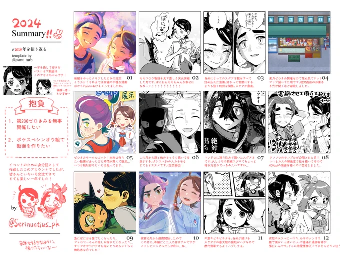 # 一年を振り返る 
テンプレお借りしました!あ～とっても楽しい一年だったな～pkmnありがとう🥳 
