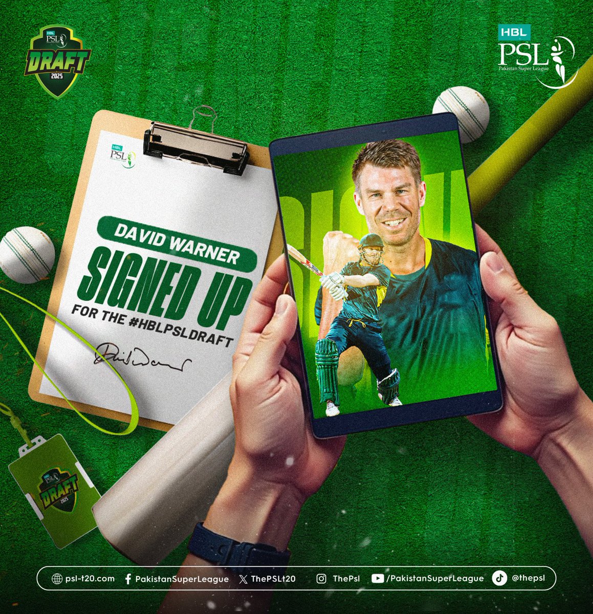 thePSLt20's tweet image. ENDING 2024 ON A HIGH 🕺🏻🕺🏻

The Aussie🇦🇺 powerhouse 🐂 David Warner has registered for the #HBLPSLDraft!