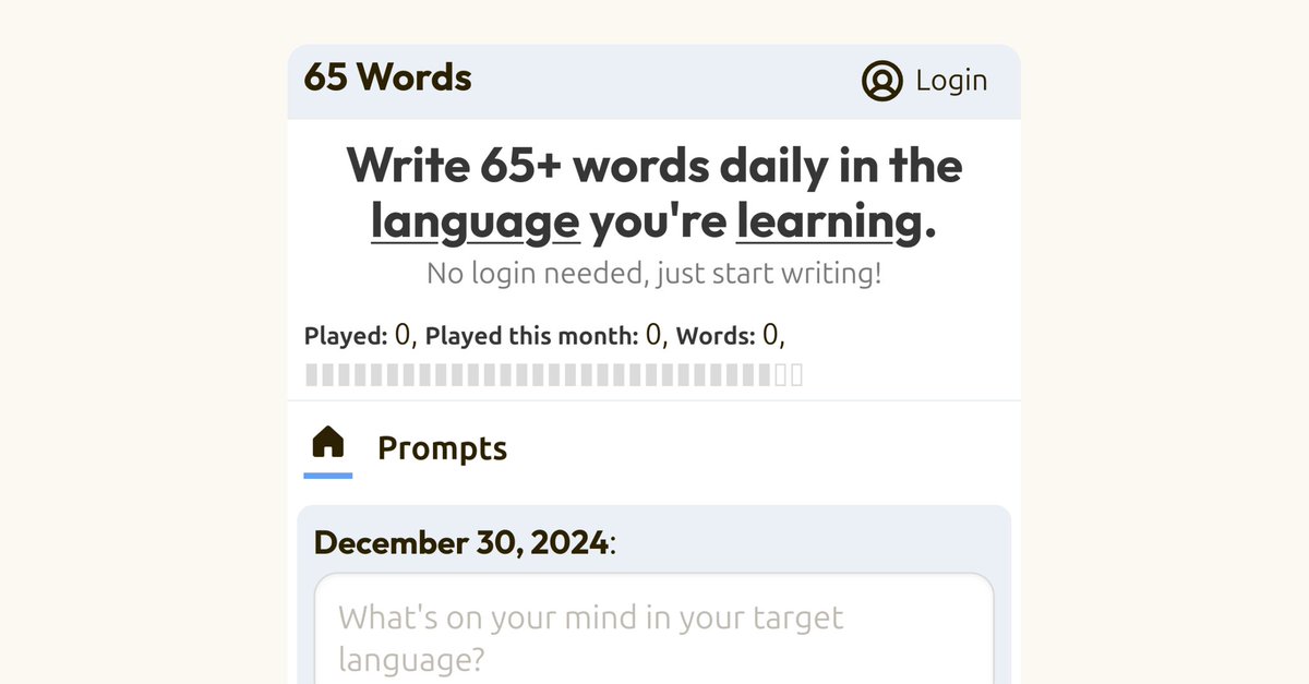 65Words's tweet photo. We're celebrating our first anniversary with a new design! 🎉 Let me know what you think 🤗

https://t.co/zRhcDZddlm

#langtwt https://t.co/lpsZwDS8js