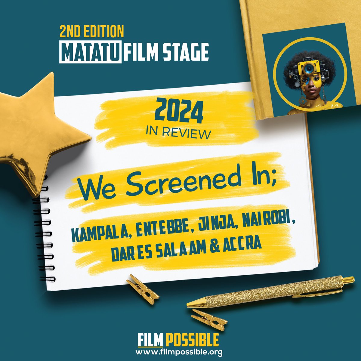 matatufilmstage's tweet photo. @matatufilmatage 2nd Edition Recap. This edition has been an incredible success! We proudly screened exceptional African short films across 7 cities in Africa, reaching over 5,000 eyes and celebrating the vibrancy of African cinema.  More to come in 2025! Happy New Year! https://t.co/IU4yymPW3e