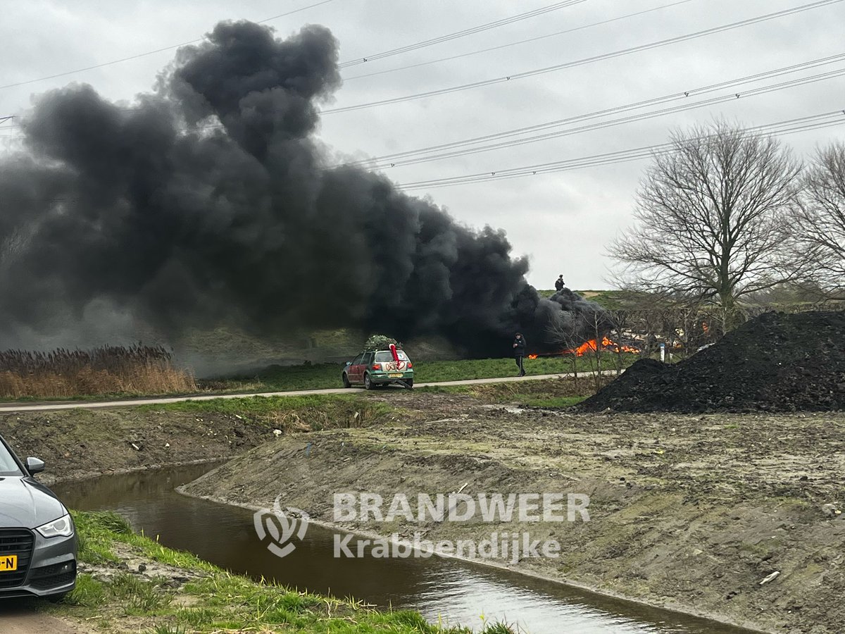 112 melding Melding van caravanbrand blijkt vreugdevuur