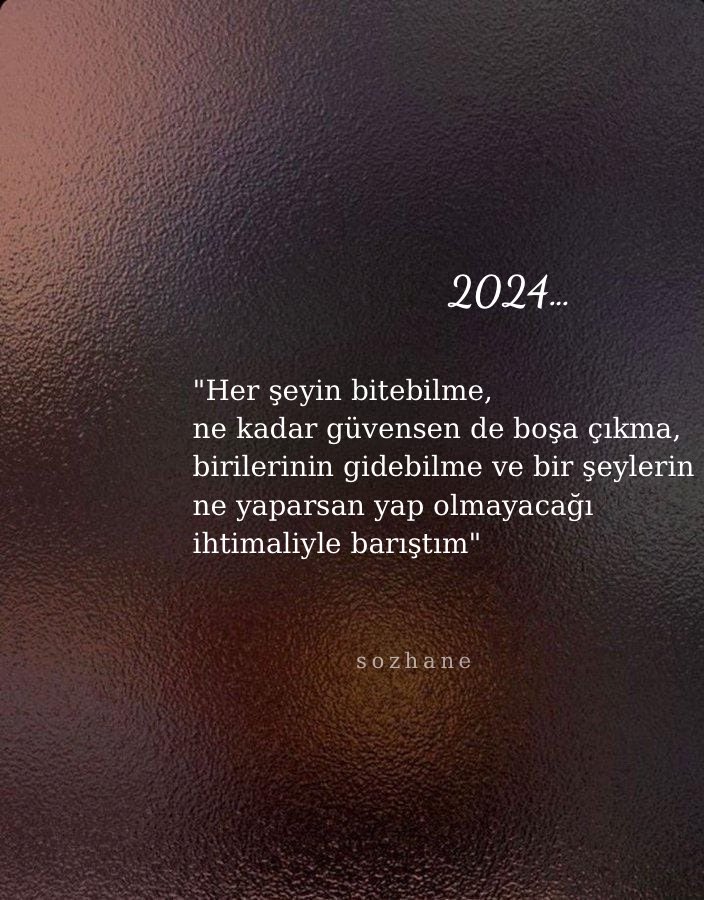 Bu yıl şunu öğrendim;