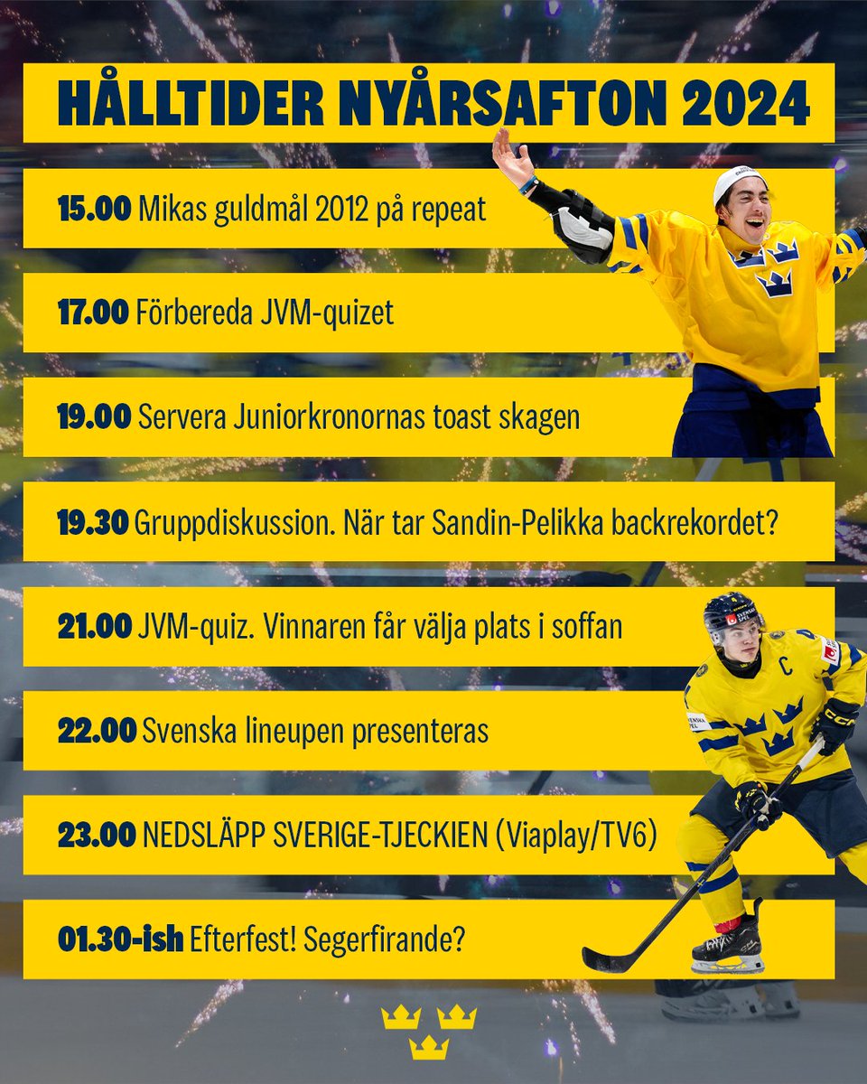Trekronorse's tweet photo. Har du planerat nyårsafton in i minsta detalj? Släng det schemat i papperskorgen. För här kommer det enda schemat du behöver förhålla dig till idag 😍 https://t.co/vVh4whMntN