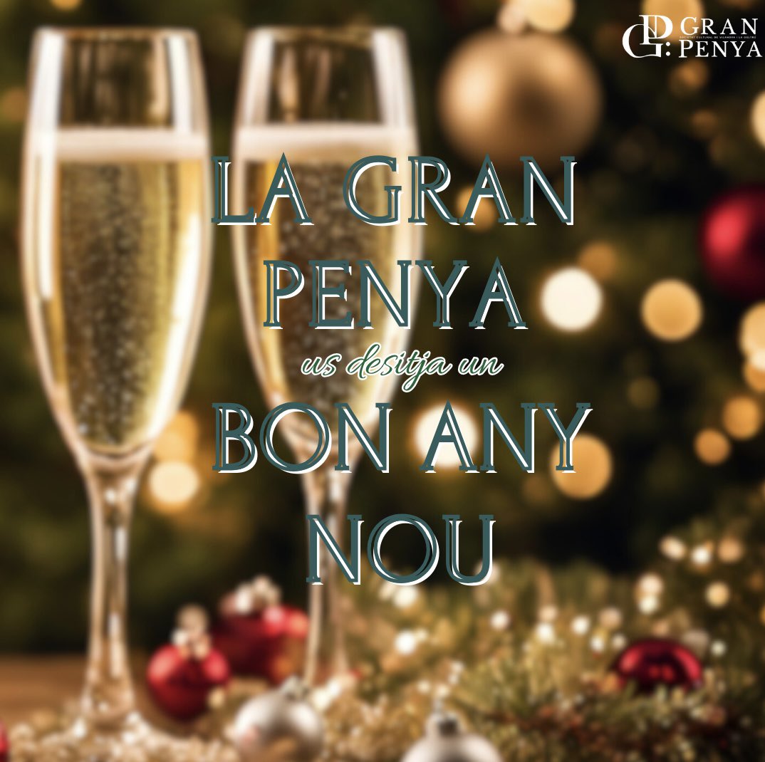 🥂LA GRAN PENYA us desitja una bona sortida d’any i un millor entrada al 2025!!

✨FELIÇ ANY NOU✨