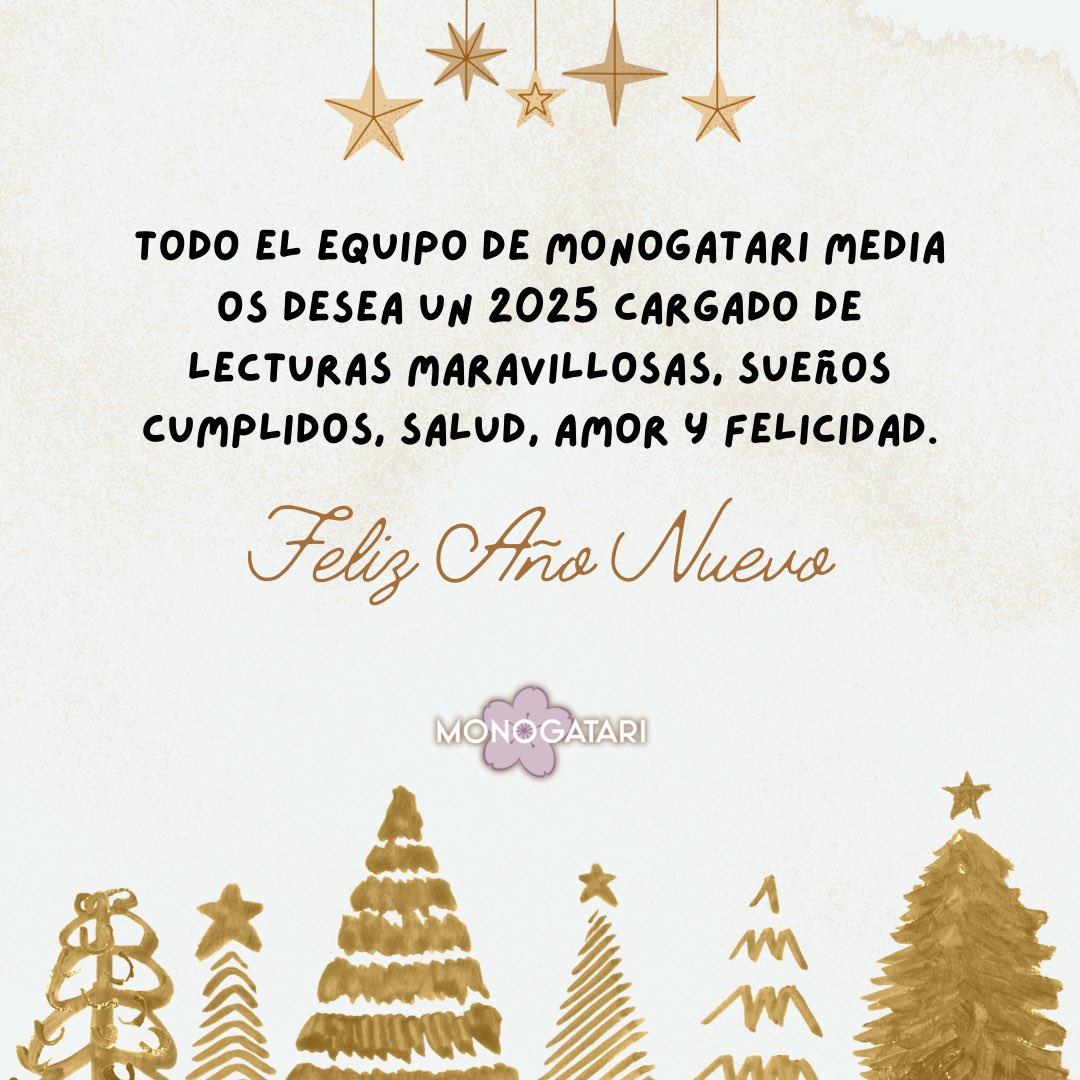 El equipo de Monogatari Media os desea un Feliz Año Nuevo 🎆
