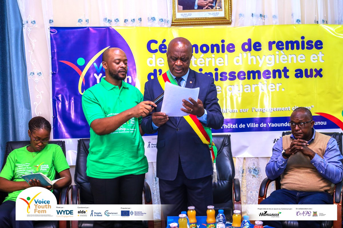 humaneesCMR's tweet photo. 🗣#VoiceYouthFem

✨ #VoiceYouthFem: Hygiene Equipment for a Cleaner Future! 🌍

📆 December 30, 2024, a big milestone for Yaoundé IV CDQs!

🎖️ Winners: Toutouli CDQ 🏆, Nkomo II Gazolent 🥈, Ewonkan 🥉, and more!

#WYDEngagement

#YouthInAction https://t.co/GhM3RGTNvT