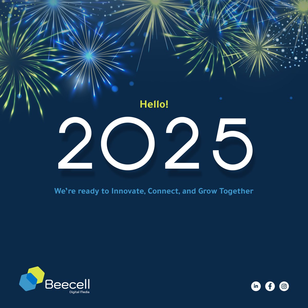 BeecellMedia's tweet photo. Happy New Year! 🎉✨ Wishing you a year filled with joy, success, and wonderful opportunities. https://t.co/MPcIqCXInR