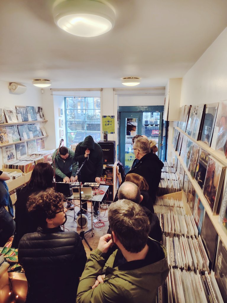 VoxBoxMusic's tweet photo. That's us up and running. Jewel Scheme getting us in the mood. They've brought more electronics than Orbital. https://t.co/LRmCHRNnuY
