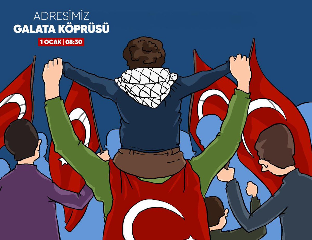 Kudüs’ün suskunluğu, bizim haykırışımızla son bulacak!
Filistin yalnız değildir, yalnız kalmayacak.
1 Ocak’ta zulme karşı omuz omuza.
Adresimiz Galata Köprüsü
🗓️ Tarih: 1 Ocak 2025
🕒 Saat: 08.30
📍 Yer: Galata Köprüsü