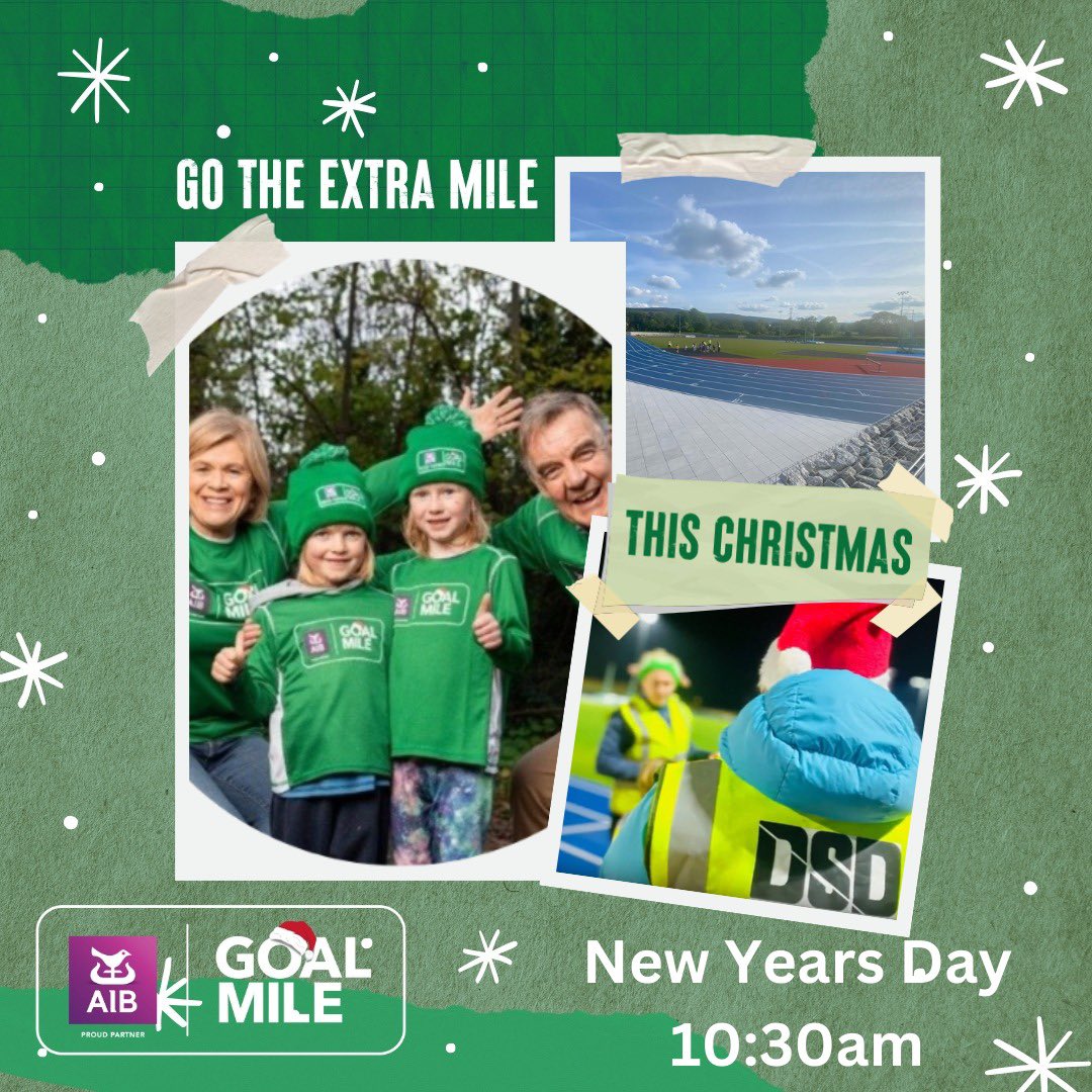 Dundrum South Dublin AC (@dsdac) on Twitter photo Join us tomorrow 1 January at the DSD Track tomorrow from 10.30 - 12 noon for your first #GOALmile of 2025. Supporting <a href="/GOAL_Global/">GOAL Global</a> Join us tomorrow 1 January at the DSD Track tomorrow from 10.30 - 12 noon for your first #GOALmile of 2025. Supporting <a href="/GOAL_Global/">GOAL Global</a>