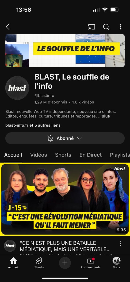 Plus qu’une demi journée pour aider Blast à exister et à se développer. 
Blast, 1er média indé sur YouTube, + de 60 personnes qui travaillent chaque mois à faire vivre un média indépendant en accès libre 
Il  nous manque 130 abonnés pour atteindre les 30 000.
On compte sur vous !