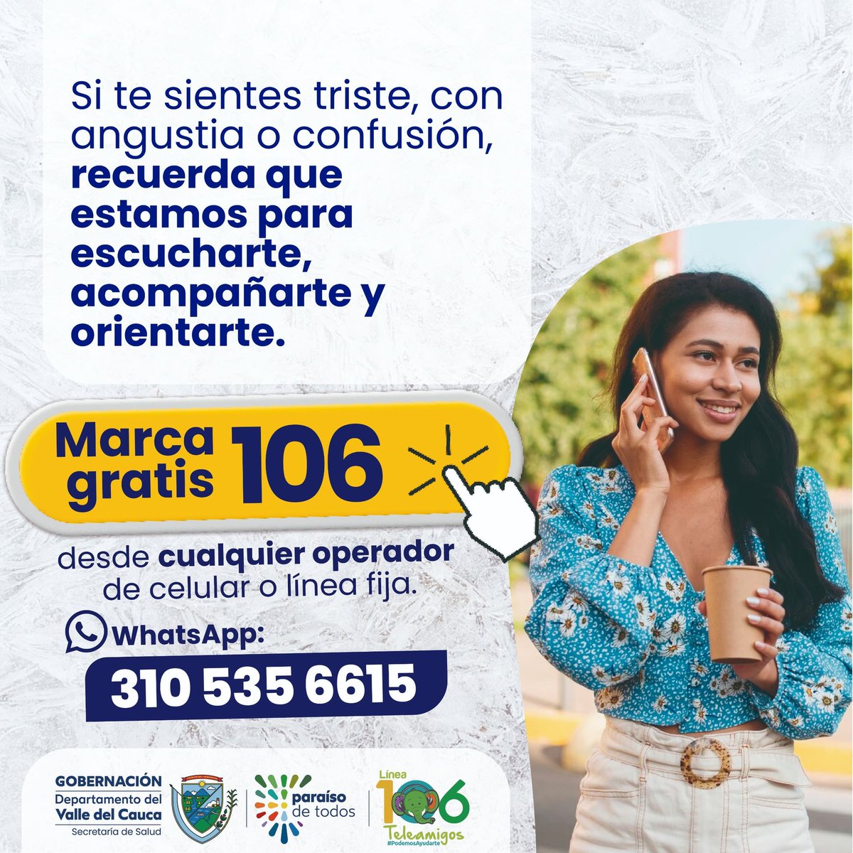 Cerrar el año puede ser algo nostálgico y generar sentimientos encontrados, por eso, si es necesario llámanos. Estamos atentos para escucharte y ayudarte. Marca la Línea 106, desde cualquier operador👌🏼☎️📱.
