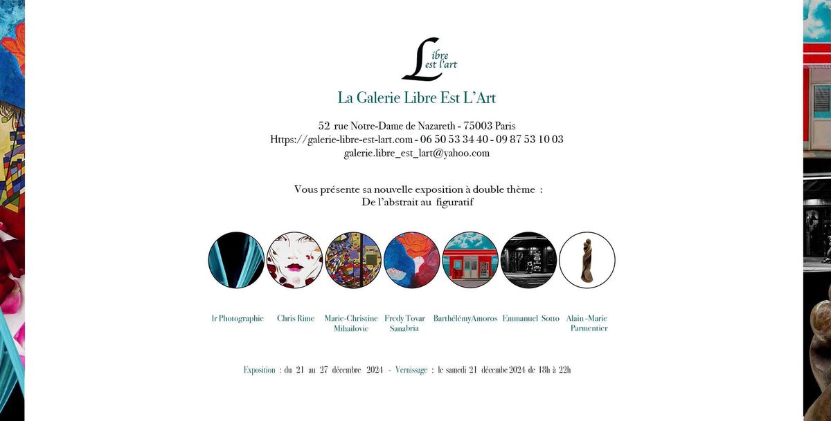 Venez nombreux pour assister à notre exposition de Noël !

#exposition #art #couleurs #matières #artistes #peinture #sculpture #artcontemporain #contemporaryart !