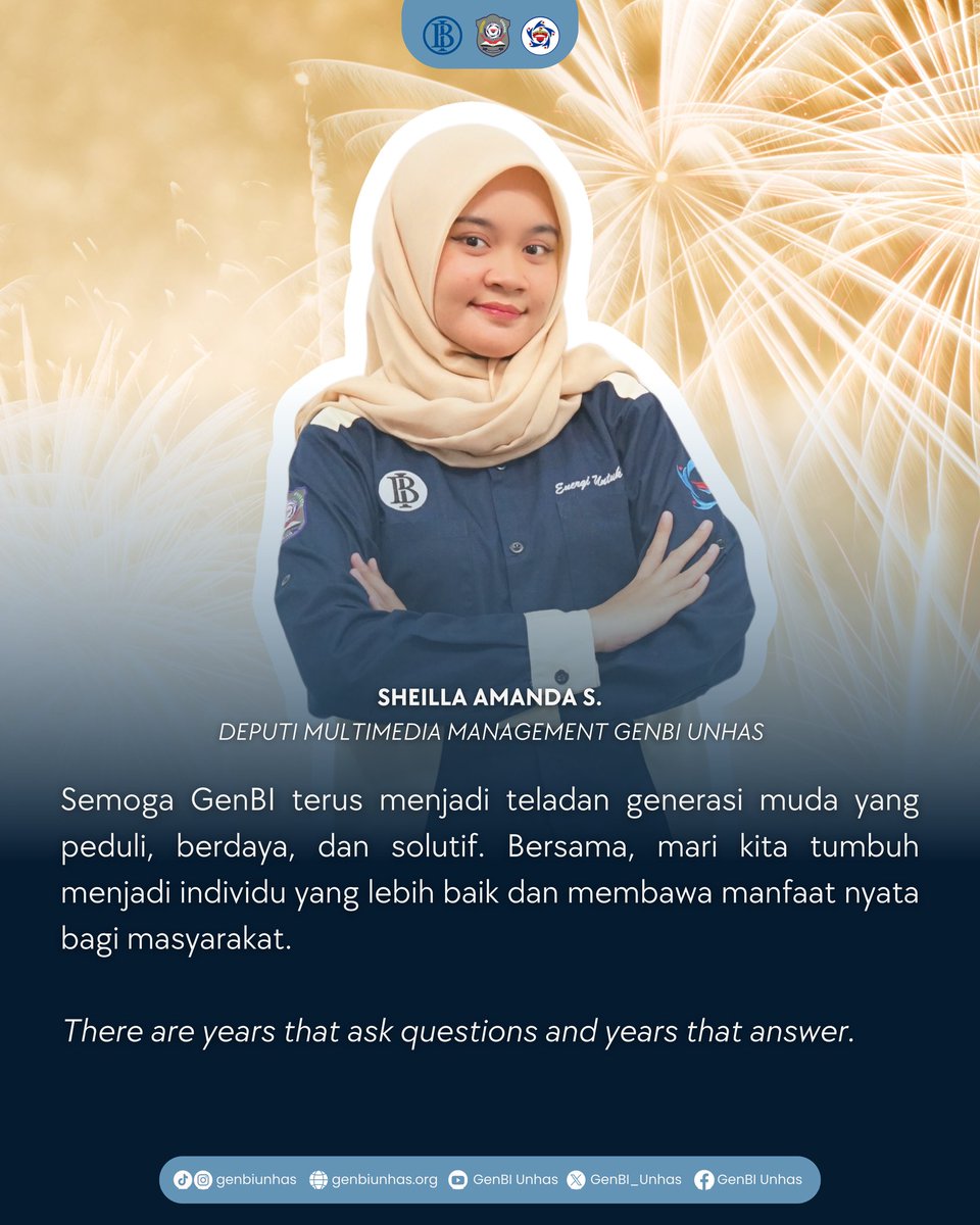 GenBI_Unhas's tweet photo. [✨️New Year, New Goals, New Energy! ✨️] 

Halo GenBIers!!
Sebagai GenBI-ers, mari menebar manfaat, berinovasi, dan berkolaborasi demi Indonesia yang lebih baik. Siap wujudkan aksi nyata? 💪

#GenBI
#EnergiUntukNegeri
#GenBIUnhas
#DedikasiTinggiInovasiUntukNegeri https://t.co/m2duxNCTjD
