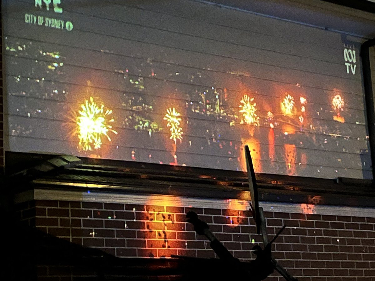 Happy New Year ya twits! Wishing you all  an amazing &amp; incredible 2025 &amp; beyond. To all the Spaces crew, had a blast, great talking, laughing &amp; yelling over the years! You know who you are. Much love from my family to yours!  Projector going on the neighbours garage. ❤️🤙 🍻🥃