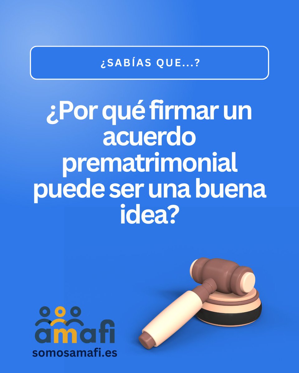 ¿Por qué firmar un acuerdo prematrimonial puede ser una buena idea?

Puedes encontrar el post completo en nuestro LinkedIn:
linkedin.com/company/amafi-…