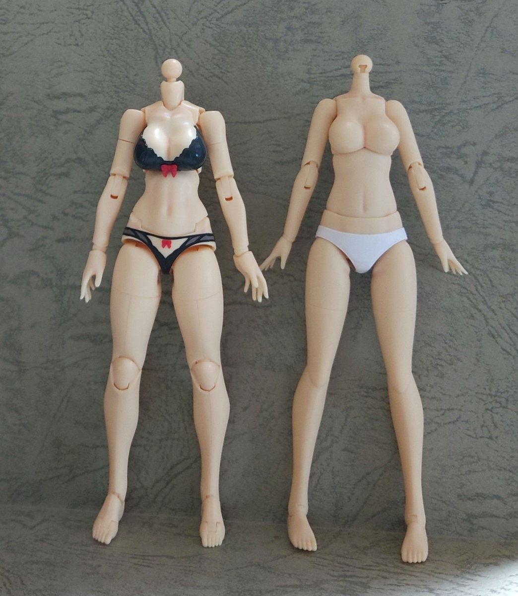 ⭐️お得です⭐️メガサイズモデル ⭐️⭐️３体⭐️⭐️ 創彩ドレスアップボディ組んだので他の素体とのサイズ比較（メガミ