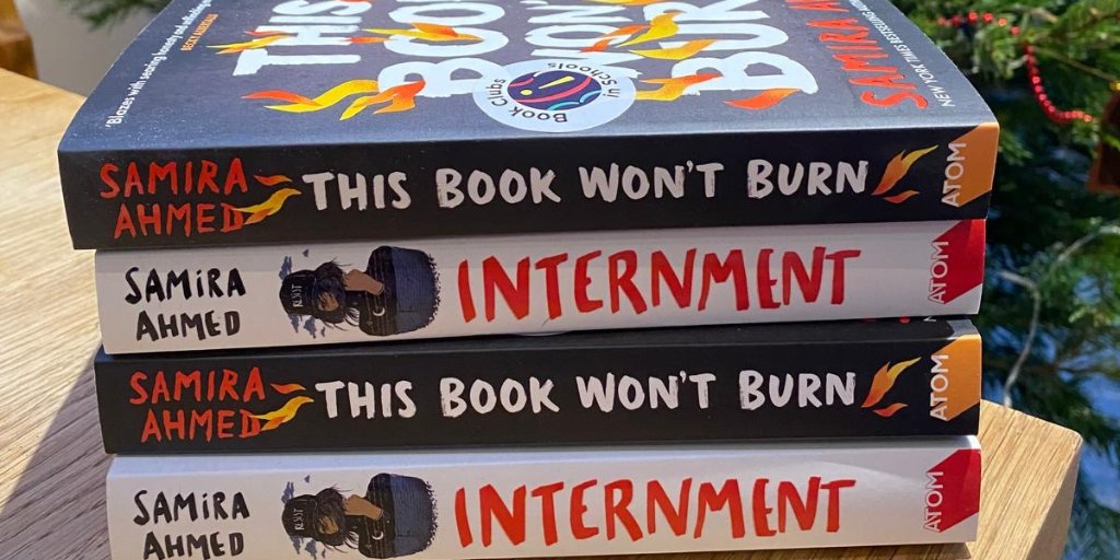 Book Clubs in Schools (@schoolbookclubs) on Twitter photo As 2024 draws to a close, we’re reflecting on a standout moment: Samira Ahmed’s inspiring school visits during #BannedBooksWeek and <a href="/Wimbookfest/">Wimbledon BookFest</a>! ⭐
We’re giving UK schools the chance to win copies of THIS BOOK WON'T BURN and INTERNMENT by sharing this post! A thread 1/3 As 2024 draws to a close, we’re reflecting on a standout moment: Samira Ahmed’s inspiring school visits during #BannedBooksWeek and <a href="/Wimbookfest/">Wimbledon BookFest</a>! ⭐
We’re giving UK schools the chance to win copies of THIS BOOK WON'T BURN and INTERNMENT by sharing this post! A thread 1/3