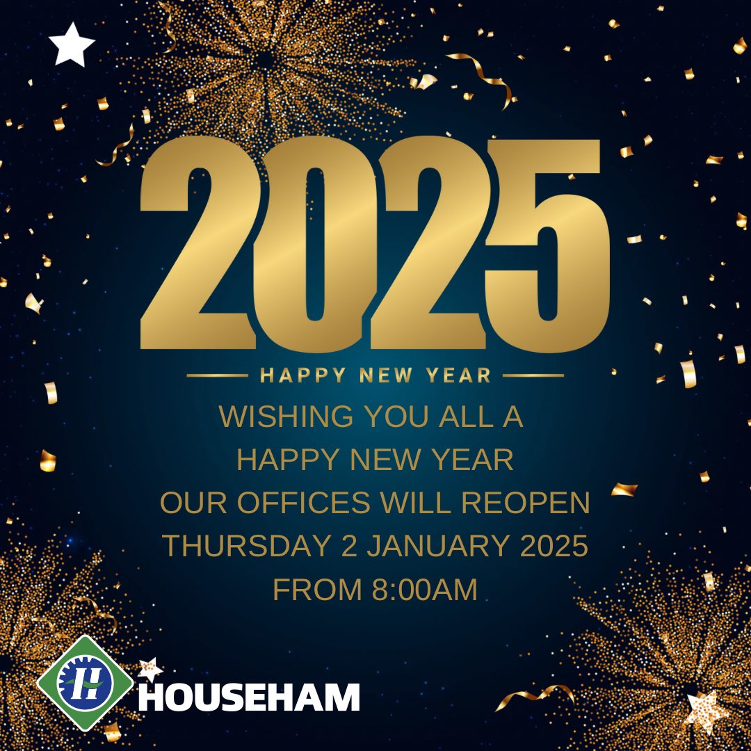 HousehamSprayer's tweet photo. As this year draws to a close, we, the team at Househam Sprayers, want to extend our heartfelt thanks for your support and custom. Wishing you all a Happy New Year and hereβs to a prosperous 2025! πβ¨π
#ThankYou #HappyNewYear #HousehamSprayers https://t.co/S4acq6mAG6