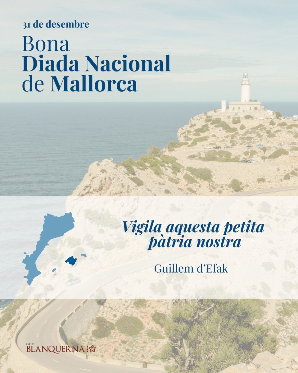 Bona Diada de Mallorca i bona entrada d'any!✊

El 2025 serà una efemèrida important per al Grup Blanquerna, estau atents a les nostres xarxes!
