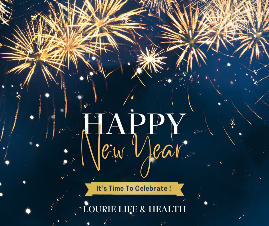 Wishing you a Healthy and Happy New Year from Lourie Life &amp; Health! Our office will close at noon on Tuesday, December 31 and reopen at 8:30am on Thursday, January 2. 
#lourielifeandhealth #happynewyear #2025