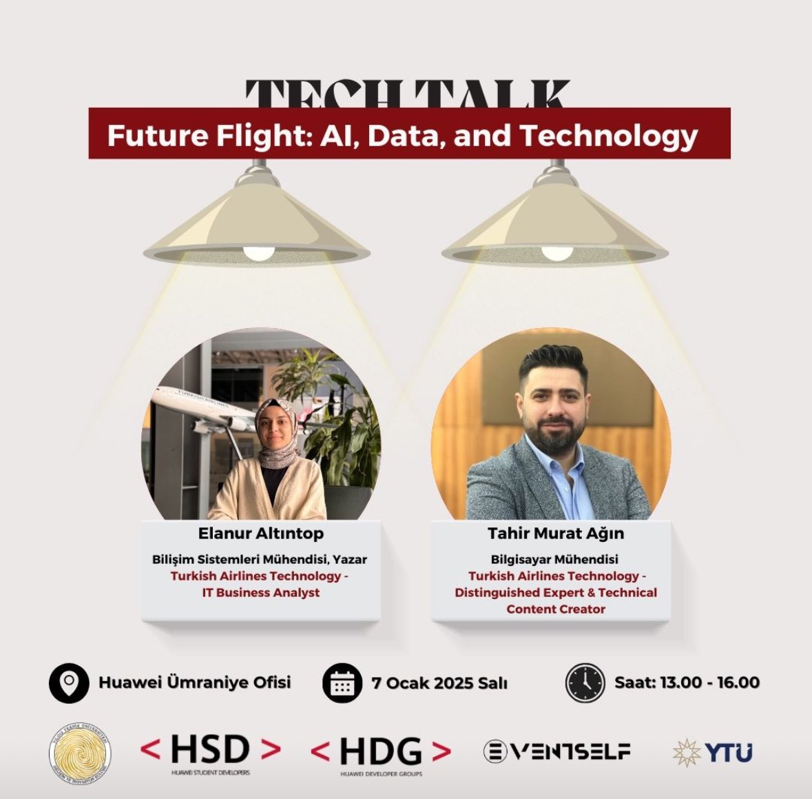 7 Ocak’ta <a href="/HuaweiTurkiye/">Huawei Türkiye</a> ve <a href="/eventselfco/">Eventself</a> ‘nin konuğuyuz ✈️ 
#Techtalk #Technology
