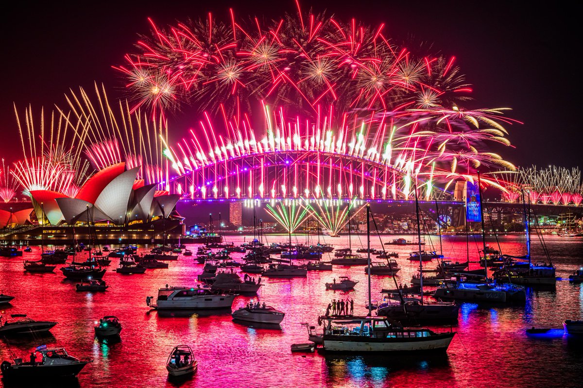 Happy New Year from Sydney! What a night! 

Bring on 2025 - it's going to be great. 

[Image description: Fireworks explode above the Sydney Harbour Bridge and Sydney Opera House.]

#SydNYE #Sydney #NewYearsEve