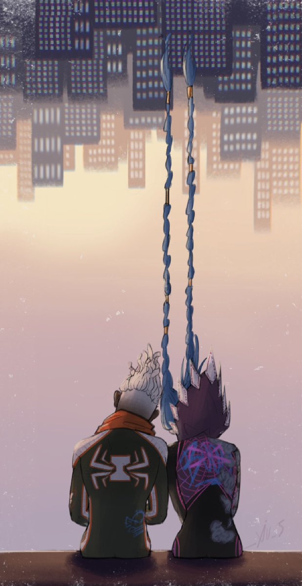 Last drawing of 2024 🕸️ 
#Arcane #timebomb #jinx  #ekko #Spiderman