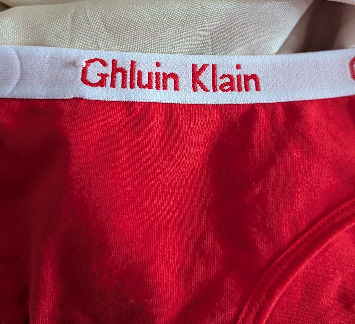 Это я щас в робне куче купила себе красные трусы GHLUIN KLAIN на удачу а дома обнаружила что они на меня не налазят (они 2хл). Буду встречать нг вообще без трусов