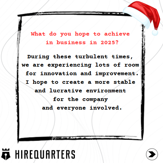 hirequarters's tweet photo. 🎉 Happy New Year! 🎉

Start 2025 with our CEO, Milan Novaković, and the New Year’s edition of our Q&amp;A! Check out the pics below for some great insights.

Wishing you a year full of creativity, success, and new opportunities! 🌟

#HappyNewYear #2025 https://t.co/w1QNmPb5f2