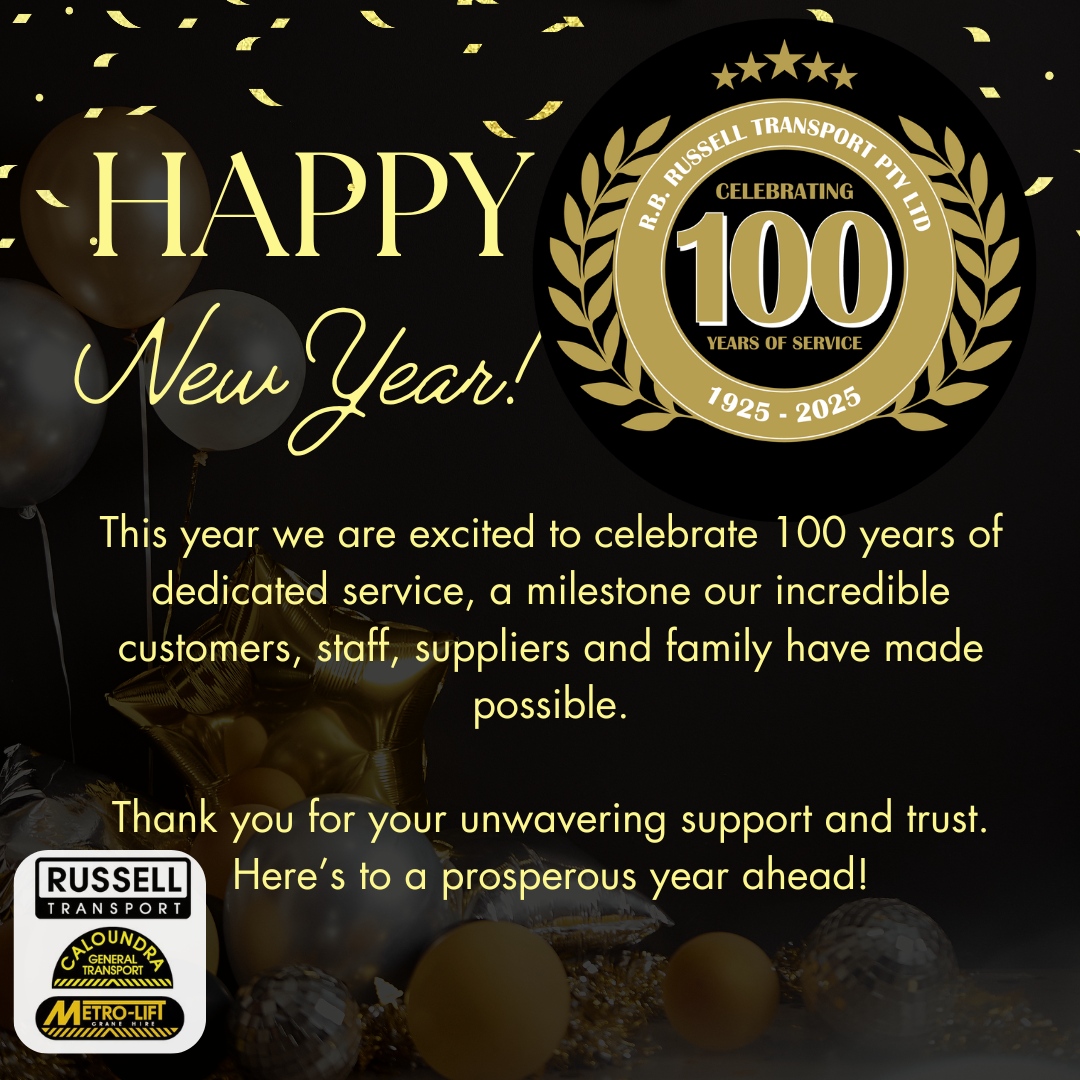 RussellTrans's tweet image. 🎉 This year marks a century for us at Russell TPT! 🥳 Huge thanks to our amazing customers and suppliers for your support. Here’s to a prosperous year ahead! Happy New Year! 🎊 #RussellTPT100Years2025 #MilestoneMoment #Gratitude