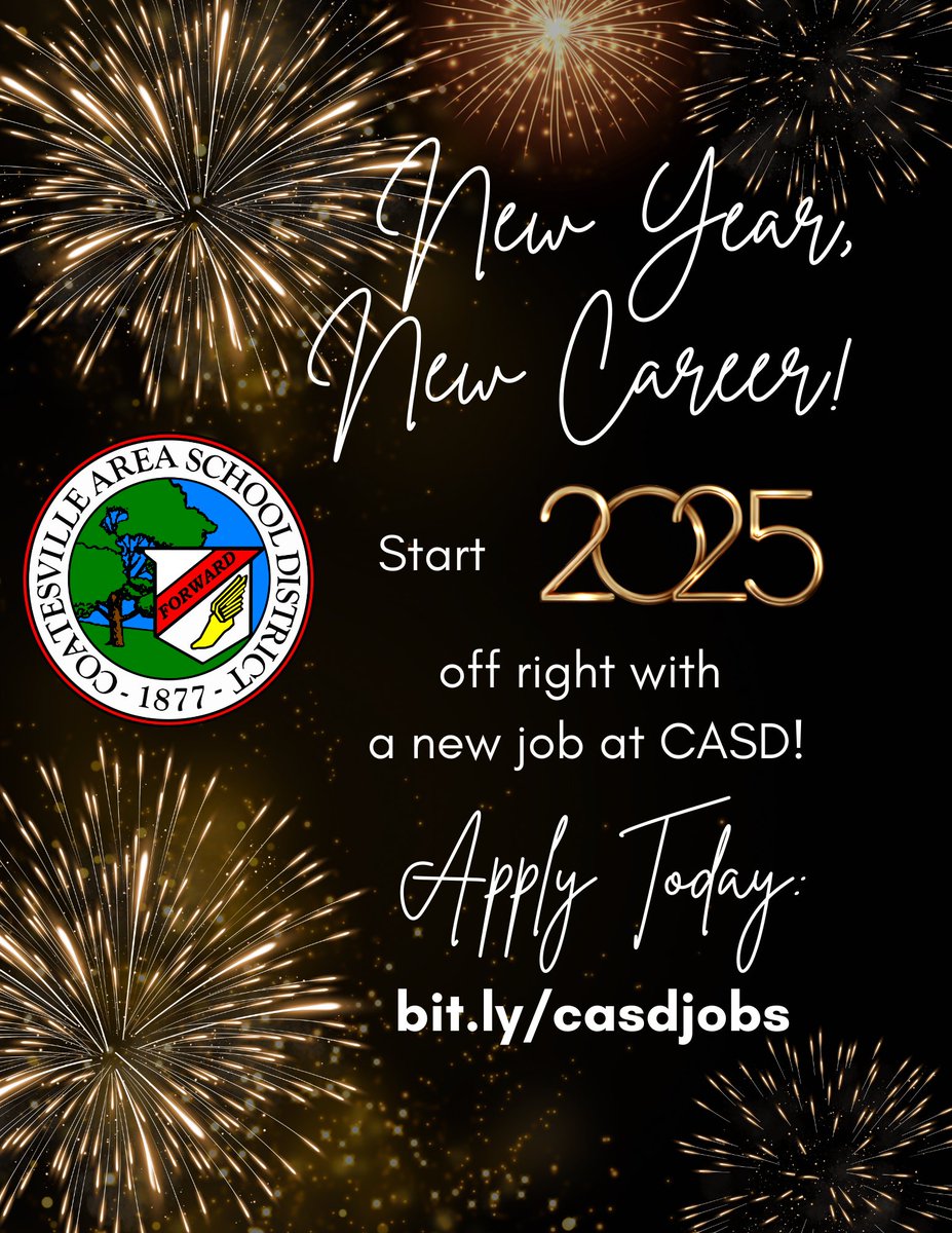 New Year, New Career! CASD is hiring, apply at bit.ly/casdjobs today!