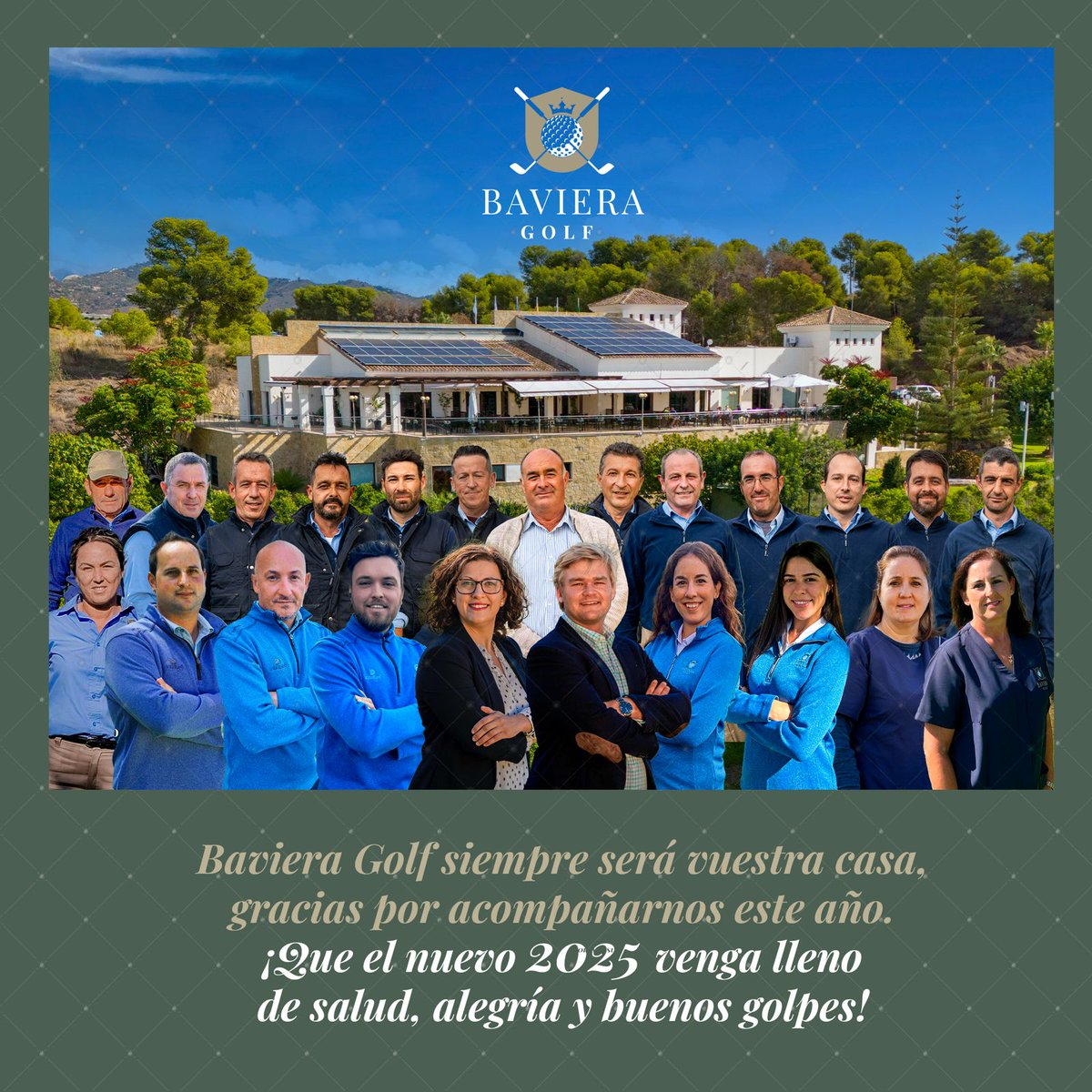 Happy New Year from Baviera Golf! 🥂✨
The entire team at Baviera Golf wishes you a 2025 filled with health, happiness, and great moments on the course.

⛳ Thank you for being with us this year. We’re ready to continue enjoying golf and nature together in the new year.