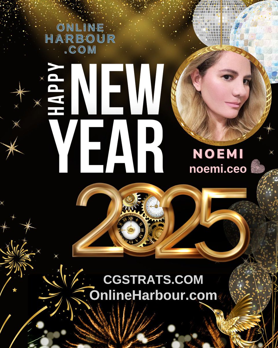 Wishing you all a Happy New Year!!! ✨🎉✨
May 2025 bring you endless joy, good health, and prosperity. ❤️

<a href="/NoemiBarrazueta/">Noemi Barrazueta; MBA</a>, <a href="/noemismedia/">NOEMI +♥️</a> 
<a href="/OnlineHarbour/">Online Harbour</a>, <a href="/CG_Strategies/">CG Strategies</a>, <a href="/ohbestbooks/">Online Harbour Books</a> 
   
#HappyNewYear #NewYear #NewYear2025 
#love #family #friends #Sydney #Australia