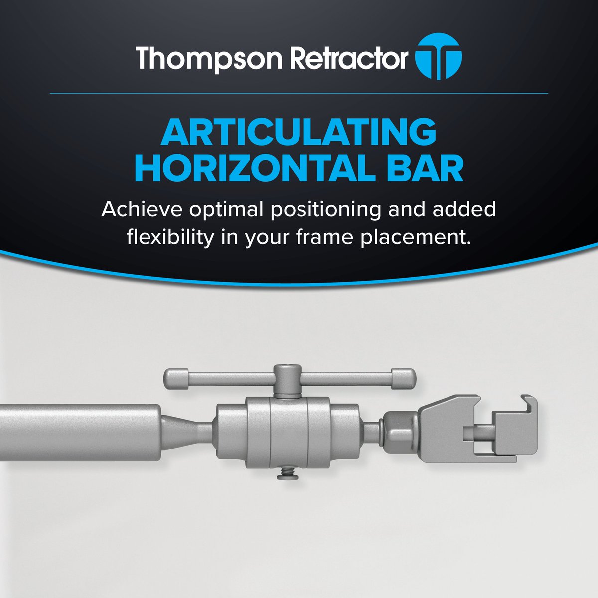 ThompsonRetract's tweet image. Tips &amp;amp; Tricks: Unlock precise positioning with the Articulating Horizontal Bar! 🛠️ Adjust, articulate, and lock for optimal frame setup and added flexibility during procedures. 🩺✨ 

#ThompsonRetractor #SurgicalTips #OREfficiency #SurgicalInnovation