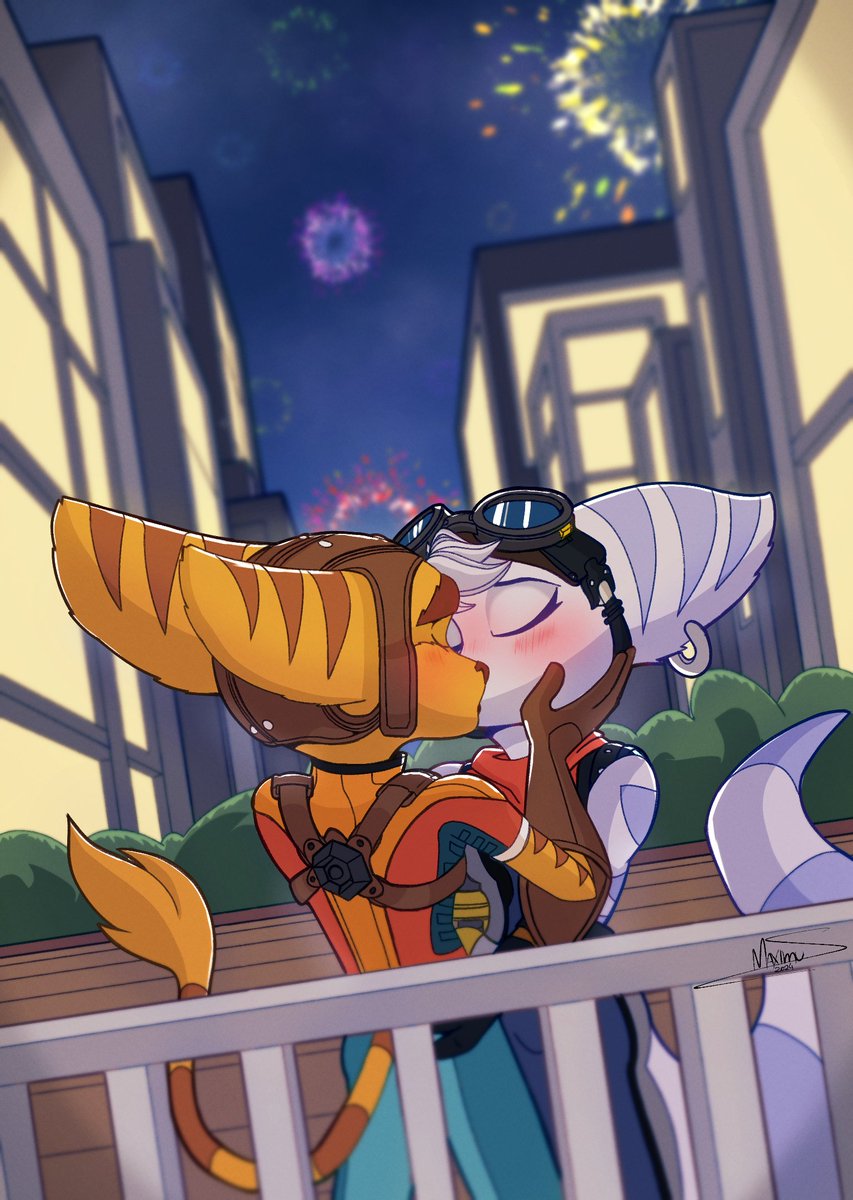 maximuseditor's tweet image. Happy New Year! 🧡💜

Last drawing of 2024, thank you all so much for the support, all the new and old followers, friends, I hope you all had a great year! I plan on doing big things for 2025!
#RatchetAndClank #Ratchet #Rivet