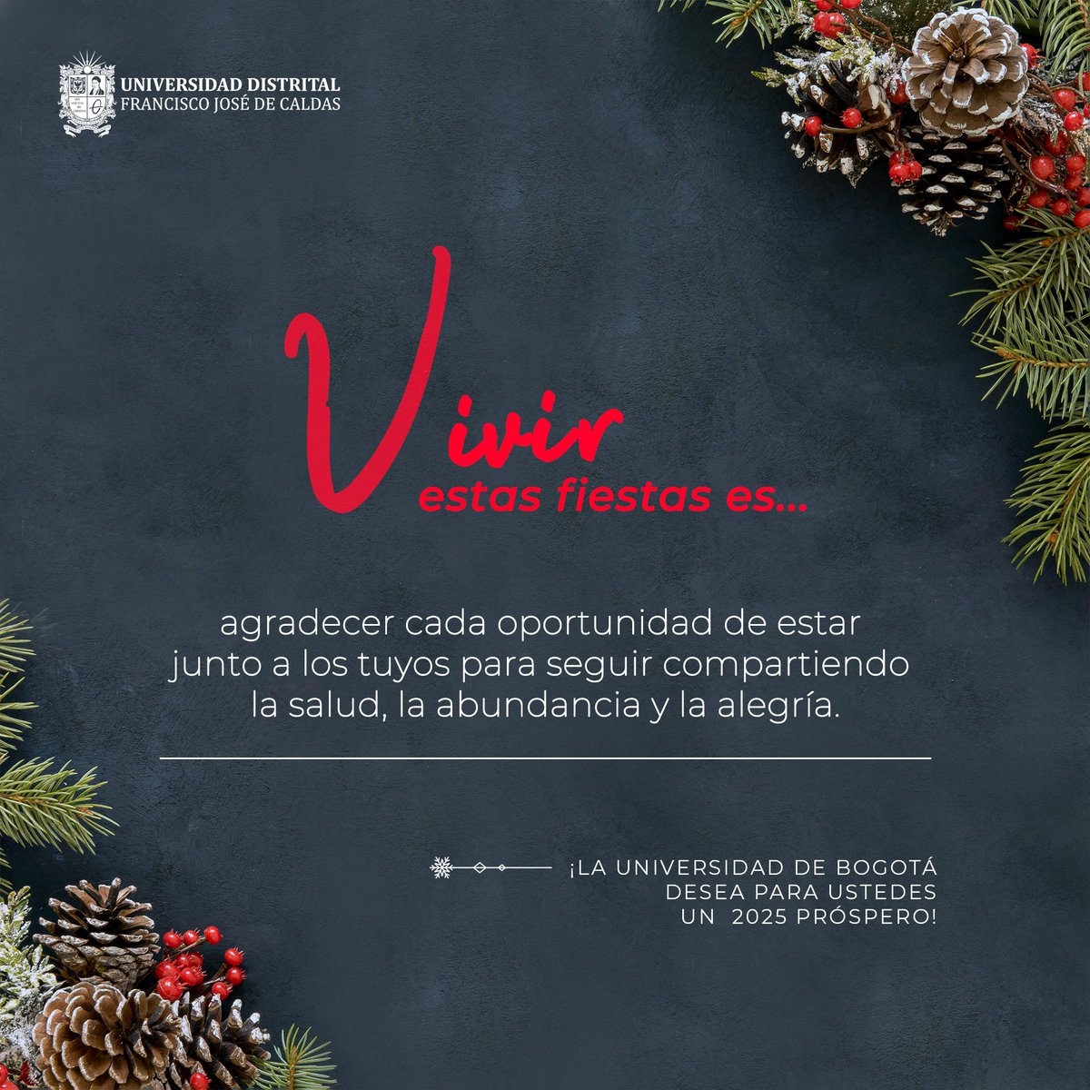 ¡Gracias #2024! 💫 Hoy damos gracias por la confianza de cada persona que decidió iniciar o continuar su proyecto educativo con nosotros, por el trabajo realizado para seguir siendo la universidad que construye sociedad, cumple sueños y transforma vidas.🫂 ¡Feliz Año Nuevo!🙌