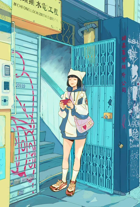 香港ガール連作まとめこれにて終了です来年はもうちょっと何か描けるといいなあ 