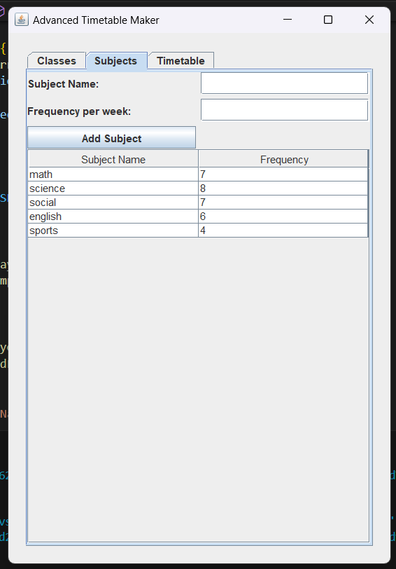 Griffinxzoro's tweet photo. Hey there #Nexovates!!

Day 3️⃣ of #100DaysOfCode: Built my Advanced Timetable Maker in Java! 🗓️✨

It generates optimized, clash-free schedules for teachers—simplifying planning! 🚀

@ThePracticalDev @CodeNewbies @hashnode
#Java #AI #DevCommunity #CodingJourney https://t.co/jlV4V6MXrQ