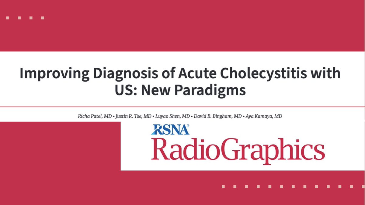 Joseph G. Ayoub, MD, MS (@josephgeorgeay) on Twitter photo Thanks for tuning in! If you want to learn more, be sure to check out the full article.
🔗 Improving Diagnosis of Acute Cholecystitis with US: New Paradigms
👉 bit.ly/3DaGGMH
#RGphx
<a href="/RichaPatelMD/">Richa Patel</a> <a href="/ayakamaya/">Aya Kamaya, MD</a> <a href="/JustinTseMDRad/">JustinTseMDRadiology</a> <a href="/Luyaoshenmd/">Luyao Shen, MD</a> <a href="/StanfordBodyRad/">Stanford Body Imaging</a> <a href="/StanfordRad/">Stanford Radiology</a> Thanks for tuning in! If you want to learn more, be sure to check out the full article.
🔗 Improving Diagnosis of Acute Cholecystitis with US: New Paradigms
👉 bit.ly/3DaGGMH
#RGphx
<a href="/RichaPatelMD/">Richa Patel</a> <a href="/ayakamaya/">Aya Kamaya, MD</a> <a href="/JustinTseMDRad/">JustinTseMDRadiology</a> <a href="/Luyaoshenmd/">Luyao Shen, MD</a> <a href="/StanfordBodyRad/">Stanford Body Imaging</a> <a href="/StanfordRad/">Stanford Radiology</a>