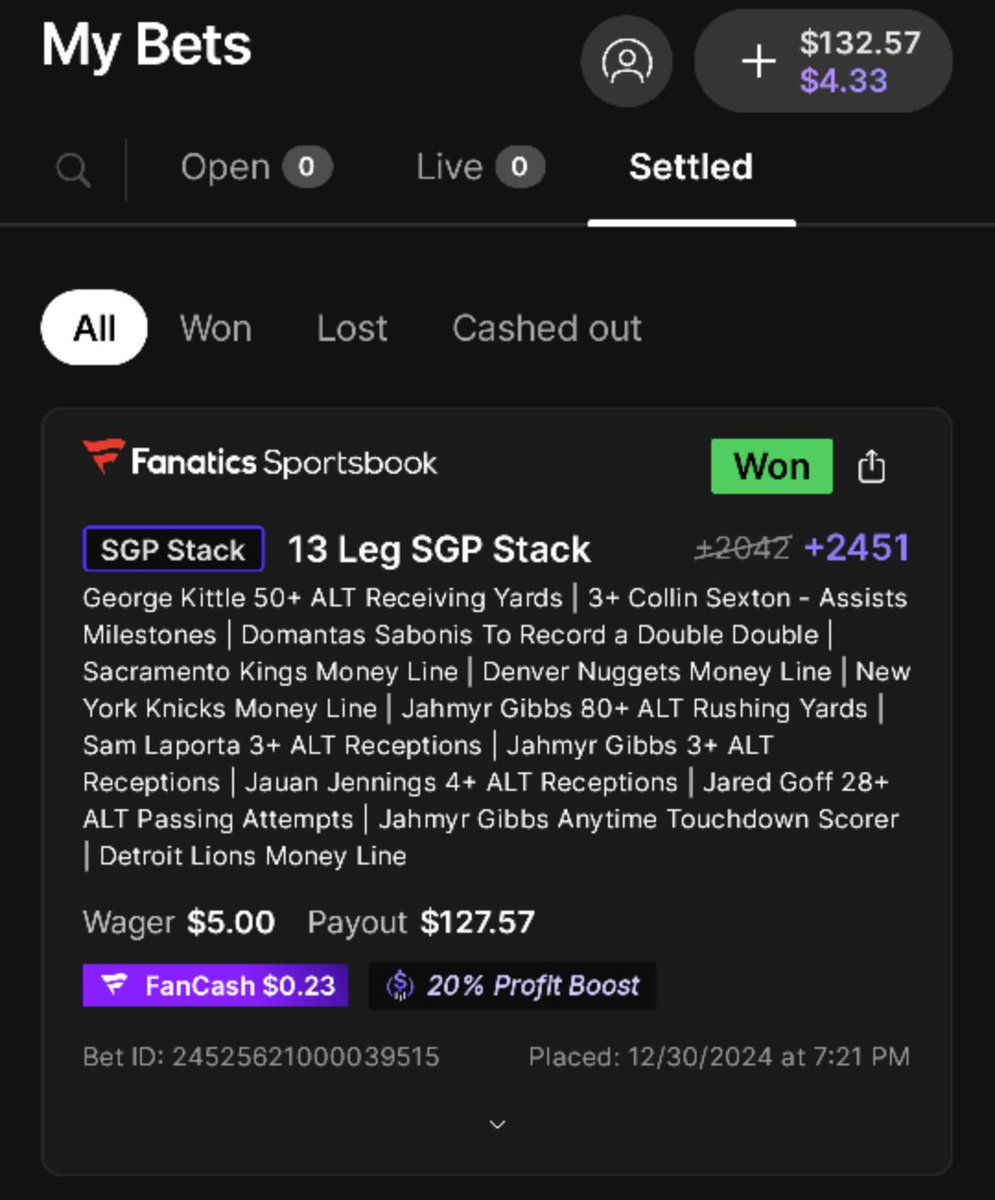 ✅️✅️ thanks to <a href="/Cam_ATL/">CAM</a> half my picks came from #propsmadeeasy <a href="/propsmadeeasy/">Props Made Easy</a> #letsgetpaid #greenteam