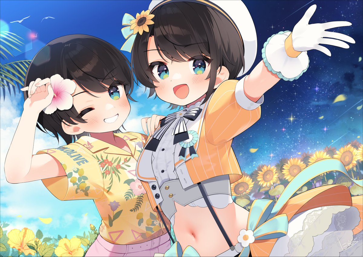 大空スバル 「歌ってみた動画のイラストを描かせていただいたり、応援広告を描かせていただいたり、」|ニャドラ＠ホロクルH-25のイラスト