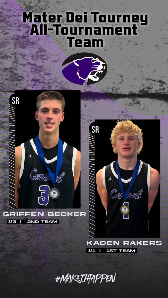 Central Basketball (@centralcougsbb) on Twitter photo Congratulations to <a href="/RakersKaden/">Kaden Rakers</a> & <a href="/griffenbecker/">Griffen Becker</a> being named to the Mater Dei All-Tournament Team! Kaden was named to the 1st Team and Griffen was named to the 2nd Team! Great tournament boys! Congratulations to <a href="/RakersKaden/">Kaden Rakers</a> & <a href="/griffenbecker/">Griffen Becker</a> being named to the Mater Dei All-Tournament Team! Kaden was named to the 1st Team and Griffen was named to the 2nd Team! Great tournament boys!
