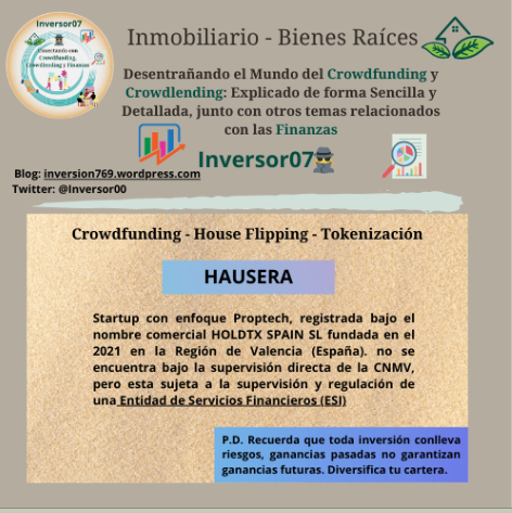 Inversor00's tweet photo. 📊 Cierre del Año 2024: Plataformas de #Crowdfunding y #Crowdlending
🔝 Ranking 2024: ¡#Hausera se lleva el primer puesto!
🧵 https://t.co/lfosvWPiUU