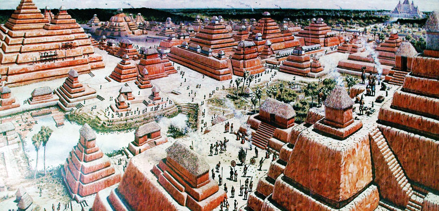yesknow's tweet photo. Valeriana is an ancient Maya city recently discovered in the dense jungles of Campeche, Mexico. The site was identified in October 2024 using Lidar technology, which employs laser mapping to detect structures beneath thick vegetation. 

The city encompasses approximately 16.6 square kilometres and contains over 6,700 structures, including pyramids, plazas, a ball court, and a dammed reservoir. At its peak between 750 and 850 AD, Valeriana is estimated to have supported a population ranging from 30,000 to 50,000 inhabitants. 

The site was uncovered by Luke Auld-Thomas, a PhD student at Tulane University, who analysed existing Lidar data originally collected for environmental monitoring. This discovery highlights the potential of repurposing existing datasets for archaeological research. 

Valeriana's discovery challenges previous assumptions about the region's density and complexity of Maya urban centres. The city's extensive infrastructure and large population suggest a highly organised society with sophisticated urban planning and resource management. 

📷 artist impression of Maya city